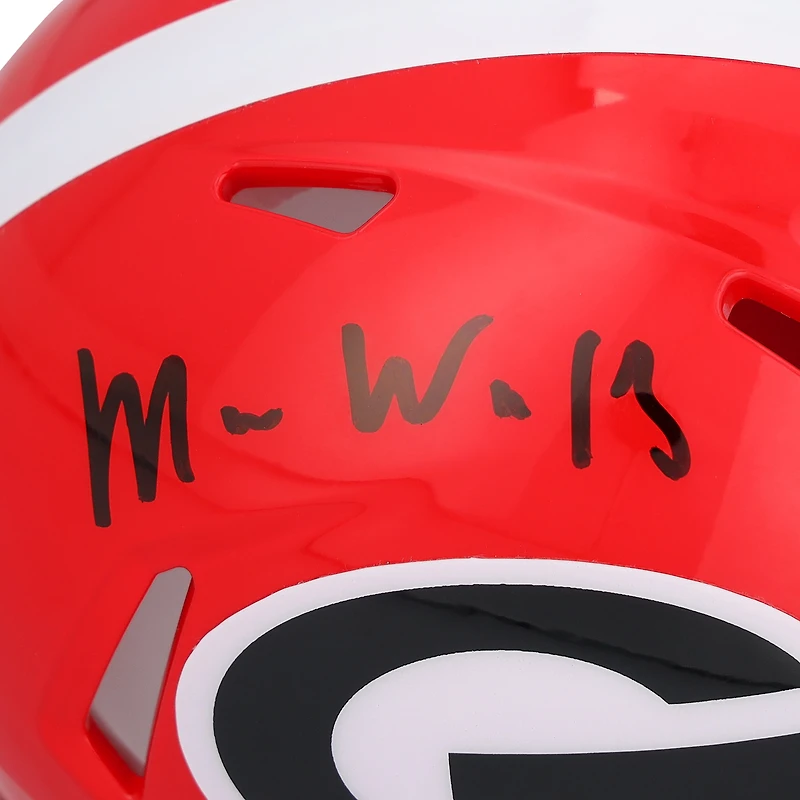 Mykel Williams Georgia Bulldogs Autographed Riddell Speed Mini Helmet