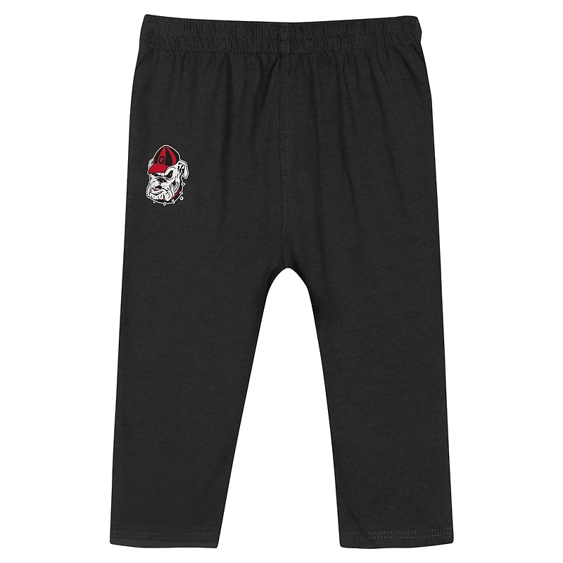 Newborn & Infant Georgia Bulldogs Double Up Long Sleeve Bodysuit Pant Set
