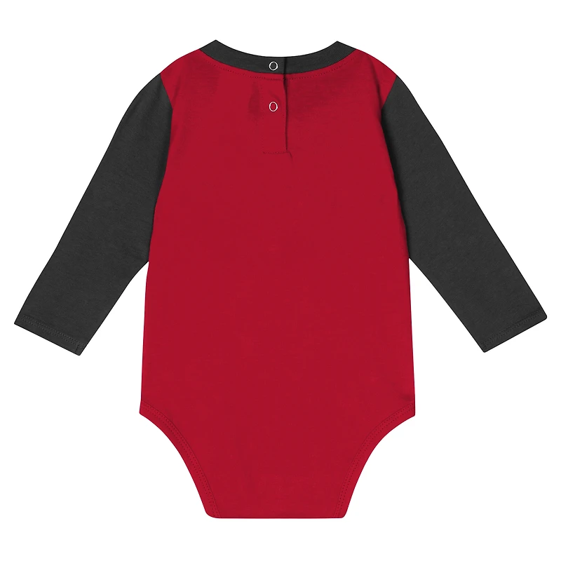 Newborn & Infant Georgia Bulldogs Double Up Long Sleeve Bodysuit Pant Set