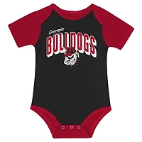 Newborn & Infant Georgia Bulldogs Dynamic Duo Bodysuit, Bib Cuffed Knit Hat Set