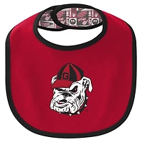 Newborn & Infant Georgia Bulldogs Dynamic Duo Bodysuit, Bib Cuffed Knit Hat Set