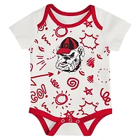Newborn & Infant Outerstuff Georgia Bulldogs Three-Pack All Day Play Bodysuit Set