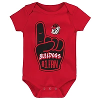 Newborn & Infant Red Georgia Bulldogs #1 Fan Foam Finger Bodysuit