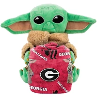 Northwest x Disney Georgia Bulldogs Grogu Hugger Ensemble oreiller et jeté au toucher soie