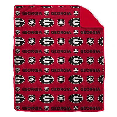 Couverture en fausse fourrure Pegasus Georgia Bulldogs ton sur ton 60" x 70"