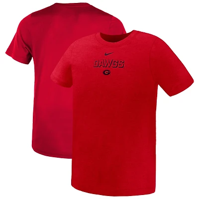 T-shirt Nike Legend Performance rouge des Georgia Bulldogs pour enfant d'âge préscolaire