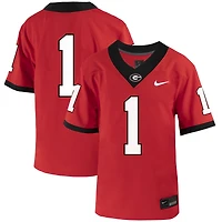 Maillot de football réplique intouchable Nike des Bulldogs Géorgie pour enfants d'âge préscolaire, rouge