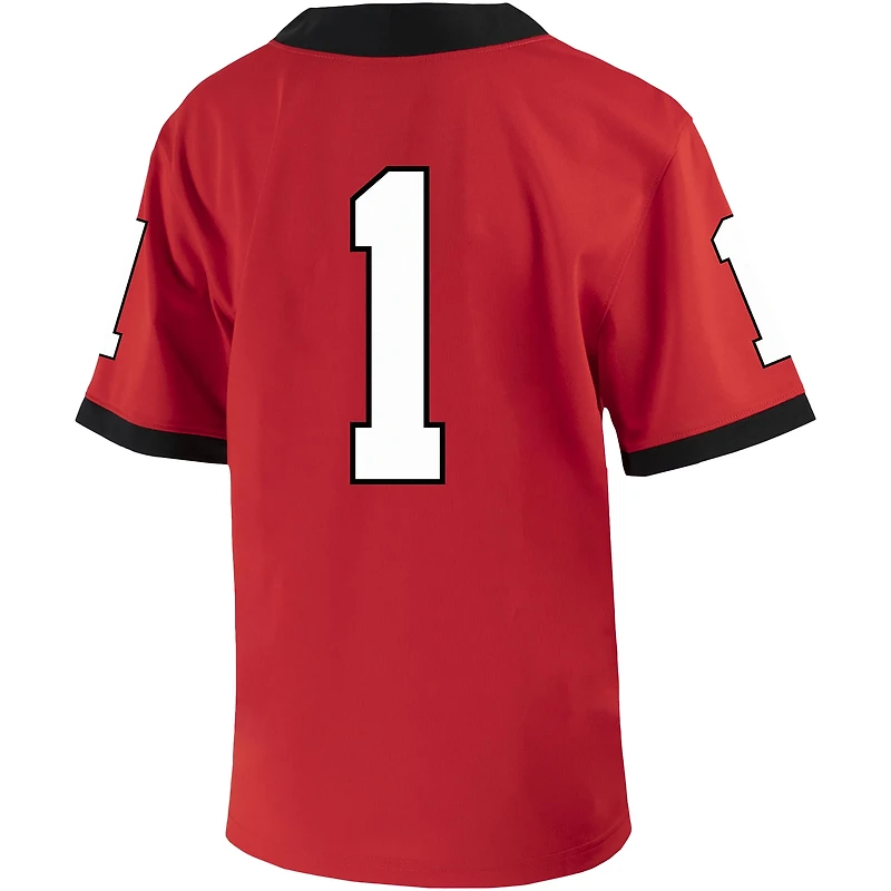 Maillot de football réplique Nike rouge Georgia Bulldogs Untouchable pour enfants d'âge préscolaire