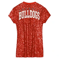 Preschool  Red Georgia Bulldogs Sequin V-Neck Dress
