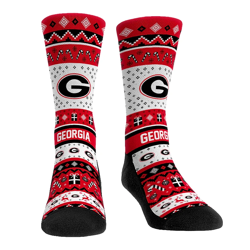 Rock Em Socks Georgia Bulldogs Unisex Holiday 3-Pack Crew