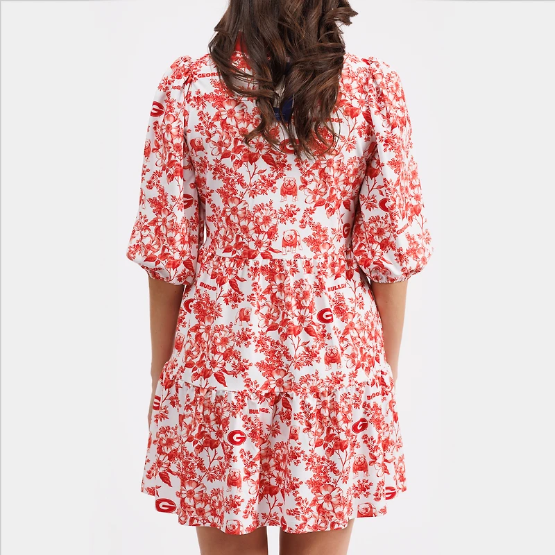 Smith & Quinn Cardinal Georgia Bulldogs Tory Tiered Dress