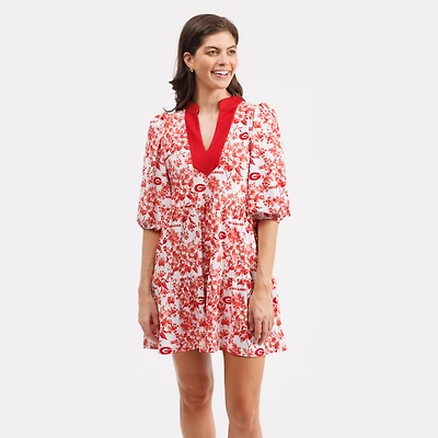 Smith & Quinn Cardinal Georgia Bulldogs Tory Tiered Dress