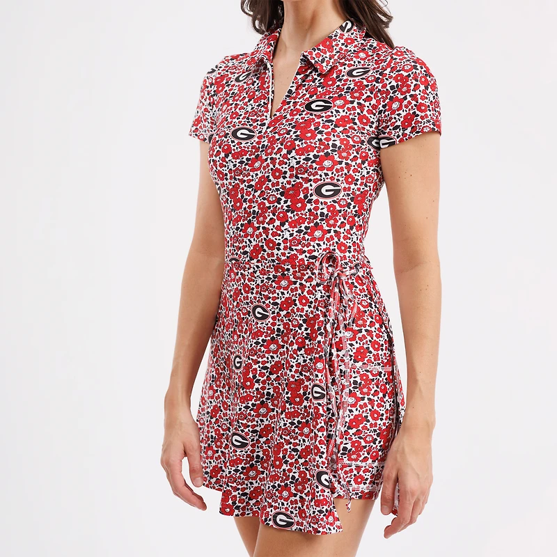 Smith & Quinn Red Georgia Bulldogs Ivy Wrap Dress