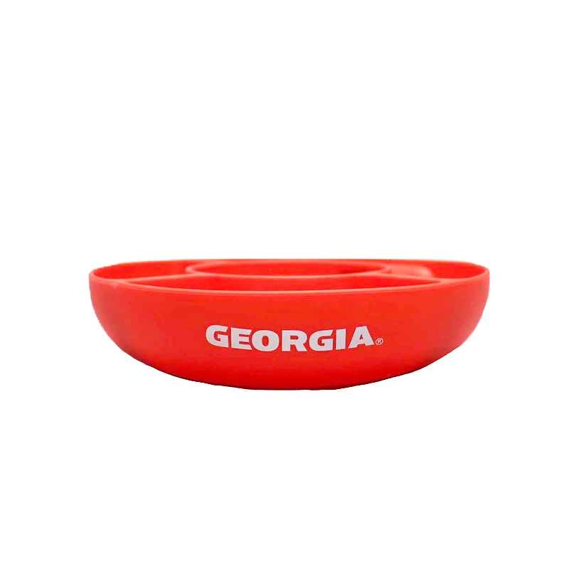 Gobelet en verre de 40 oz avec plateau à collation en silicone Georgia Bulldogs de The Memory Company