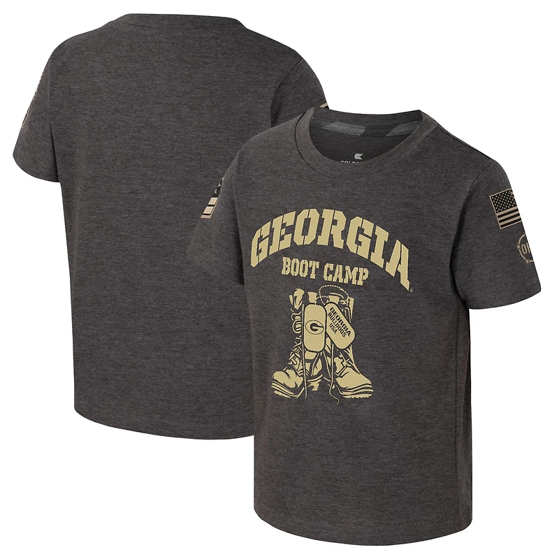 T-shirt de camp d'entraînement d'appréciation militaire pour tout-petits Colosseum Charcoal Alabama Crimson Tide OHT
