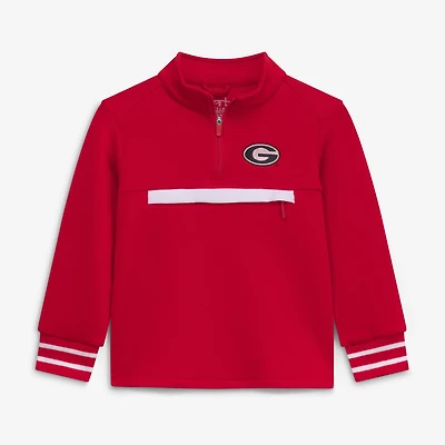 Toddler Garb Red Georgia Bulldogs Atlas Quarter-Zip Tri-Blend Pullover