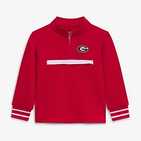 Toddler Garb Red Georgia Bulldogs Atlas Quarter-Zip Tri-Blend Pullover