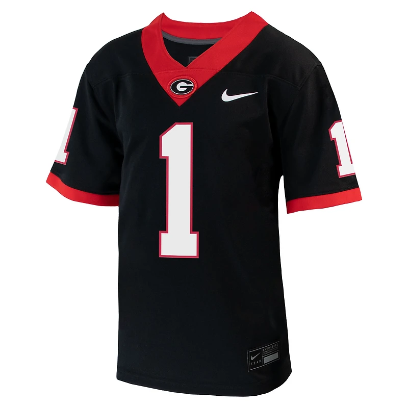 Toddler Nike #1 Black Georgia Bulldogs Untouchable Football Jersey