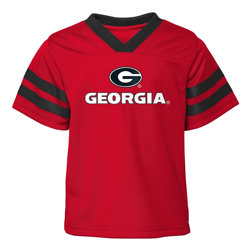 Ensemble haut et pantalon à col en V rouge/noir pour tout-petits Outerstuff Georgia Bulldogs Red Zone