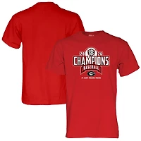 Unisex Blue 84 Red Georgia Bulldogs 2026 SEC Baseball Regular Season Champions Locker Room T-Shirt