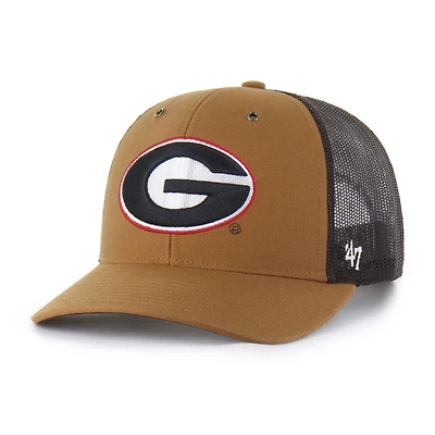 Unisex Carhartt x '47 Brown Georgia Bulldogs Trucker Adjustable Hat