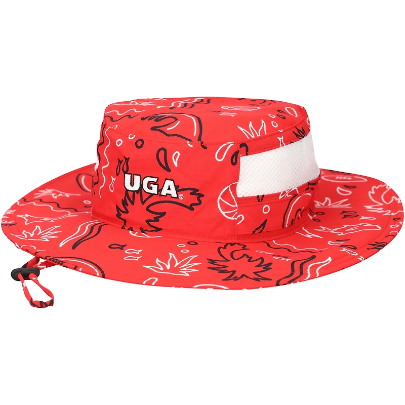 Chapeau Booney imprimé unisexe Columbia Red Georgia Bulldogs Bora Bora