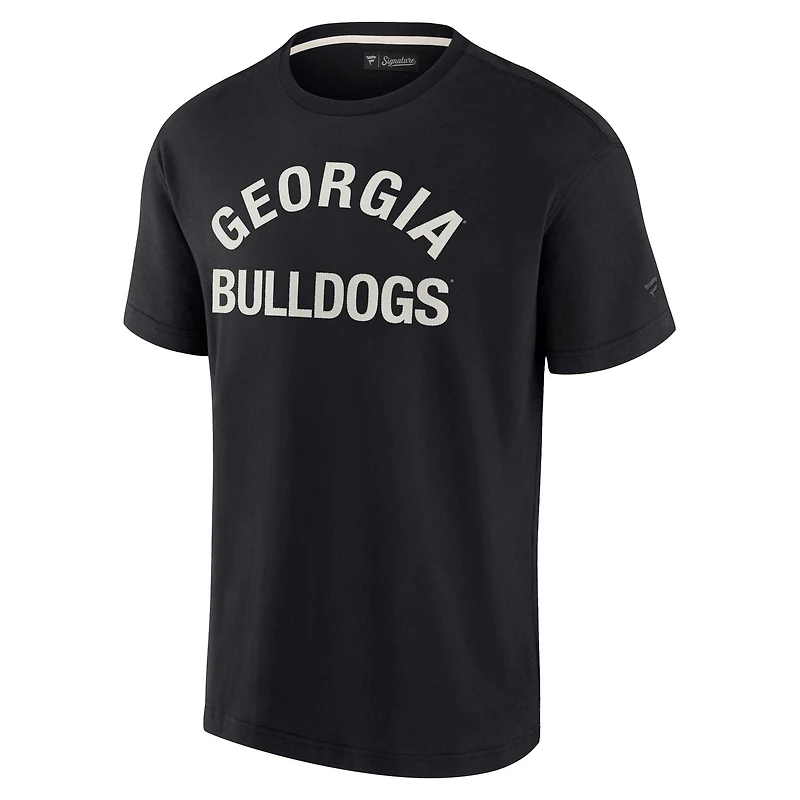 T-shirt unisexe Fanatics Black Georgia Bulldogs Elements super doux à manches courtes