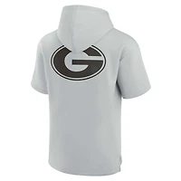 Sweat à capuche unisexe Fanatics Grey Georgia Bulldogs Elements en polaire super douce manches courtes