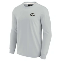 T-shirt unisexe Fanatics Grey Georgia Bulldogs Elements super doux à manches longues