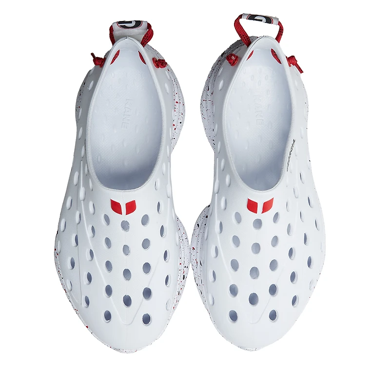 Chaussures unisexes Kane Footwear blanches Georgia Bulldogs Speckle Recovery