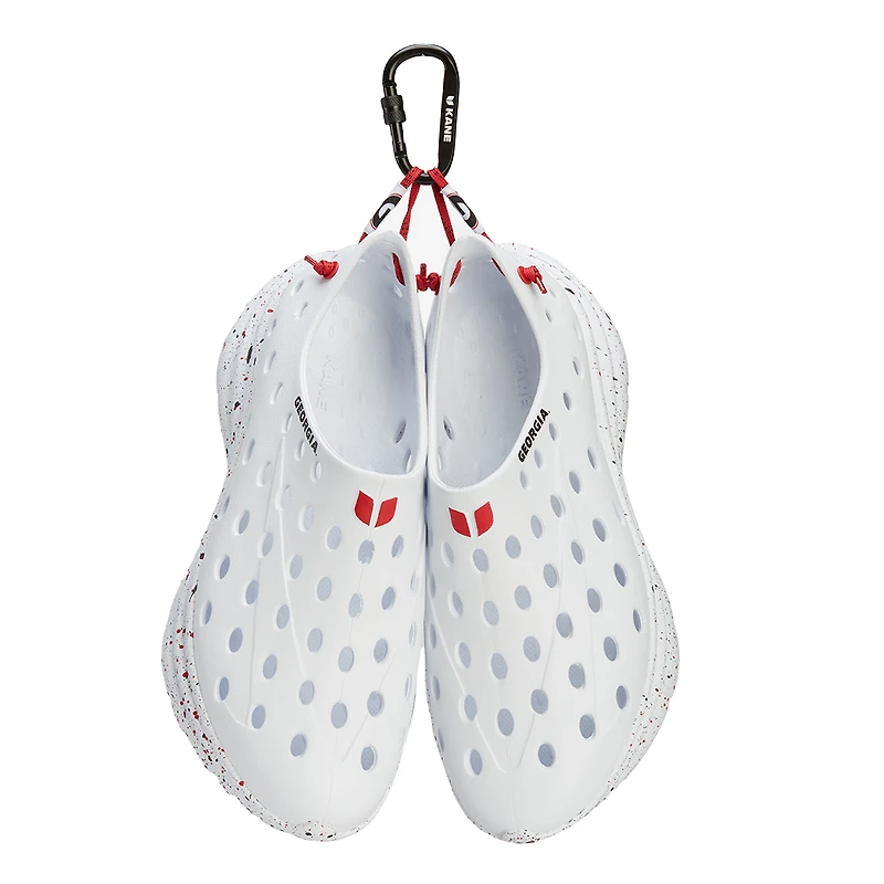 Chaussures unisexes Kane Footwear blanches Georgia Bulldogs Speckle Recovery