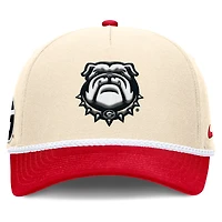 Unisex Nike Natural Georgia Bulldogs 2026 Primetime Natural 5-Panel Rope 2-Tone Rise Hat