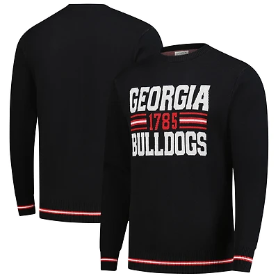 Unisex Uscape Apparel Black Georgia Bulldogs Renew Knit Vintage Retro Sweater