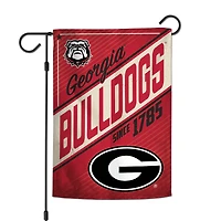 Drapeau de jardin double face WinCraft Georgia Bulldogs 12" x 18" avec logo rétro de l'équipe