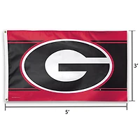 WinCraft Georgia Bulldogs Drapeau de luxe 3 pi x 5 pi