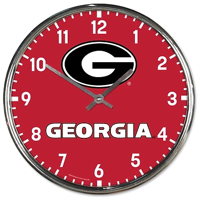 Horloge murale chromée WinCraft Georgia Bulldogs