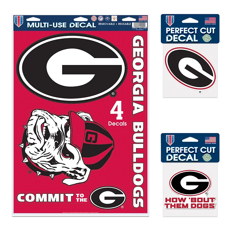 WinCraft Georgia Bulldogs Decal Variety Pack