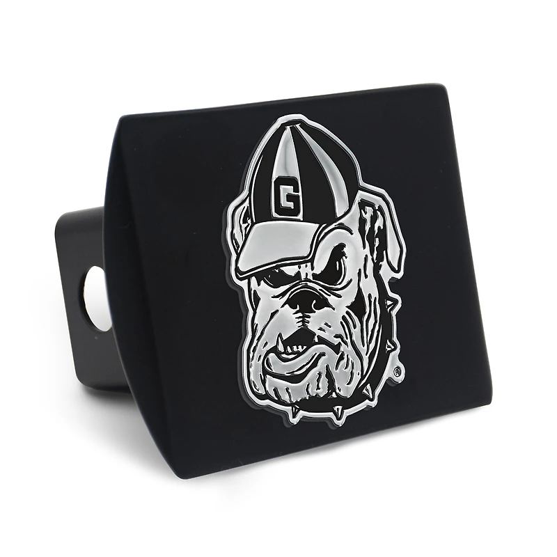 Housse d'attelage WinCraft Georgia Bulldogs Premium en métal chromé avec logo