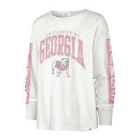 Women's '47 Cream Georgia Bulldogs Statement SOA 3-Hit Long Sleeve T-Shirt