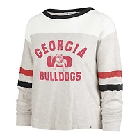 T-shirt à manches longues pour femme '47 Oatmeal Georgia Bulldogs Vault All Class Lena