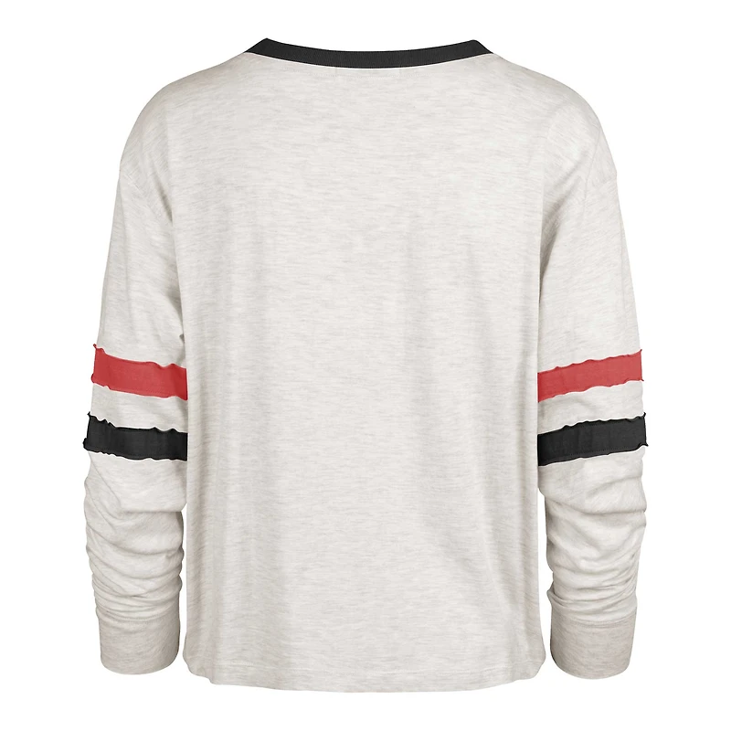 T-shirt à manches longues pour femme '47 Oatmeal Georgia Bulldogs Vault All Class Lena