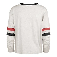 T-shirt à manches longues pour femme '47 Oatmeal Georgia Bulldogs Vault All Class Lena