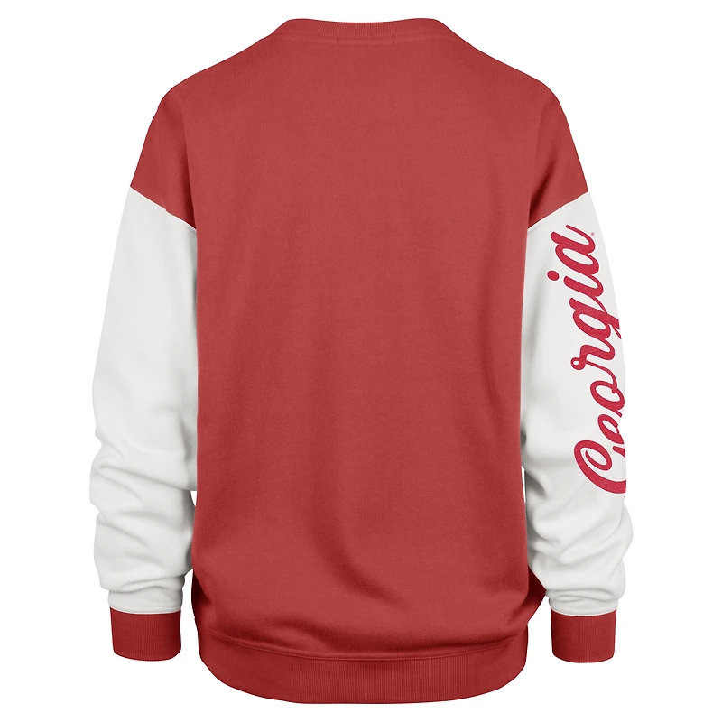 Women's '47  Red Georgia Bulldogs Double Header Rise Andie Pullover Sweatshirt
