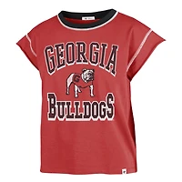 T-shirt pour femme '47 Red Georgia Bulldogs Sound Up Maya Cutoff