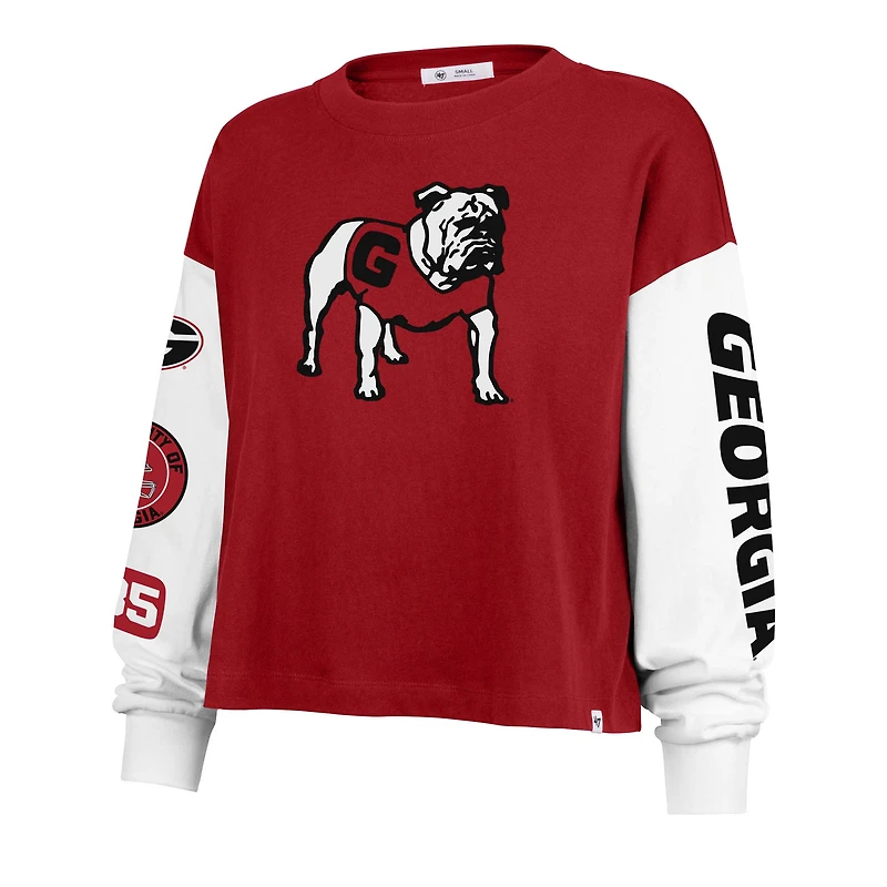 T-shirt à manches longues rouge 47 Georgia Bulldogs Sydney pour femme