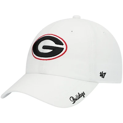 Women's '47 White Georgia Bulldogs Miata Clean Up Logo Adjustable Hat