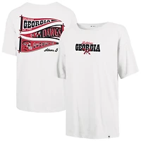 T-shirt Sadie pour femmes, fanion blanc des Georgia Bulldogs, année 47