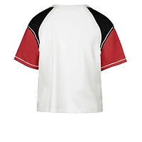 Women's '47 White Georgia Bulldogs Serenity Gia Cropped T-Shirt