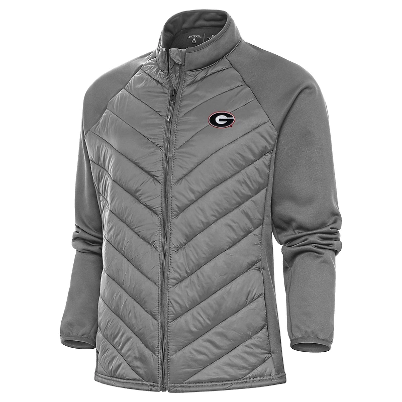 Women's Antigua  Steel Georgia Bulldogs Altitude Full-Zip Jacket