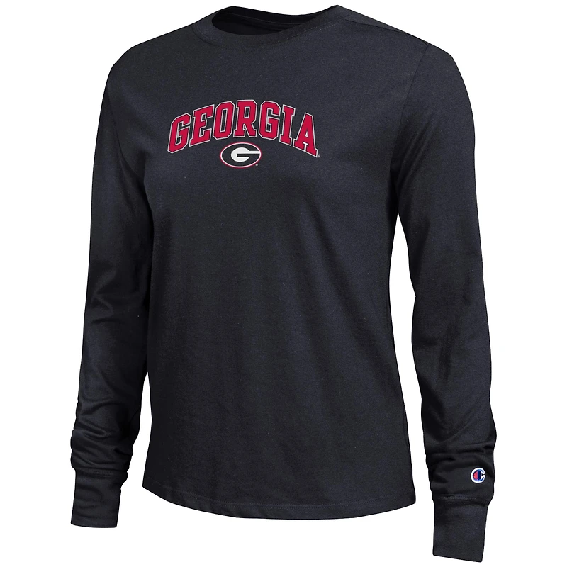 Women's Champion Georgia Bulldogs Arch Over Logo Long Sleeve T-Shirt
